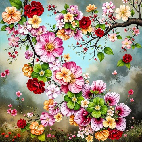 Puzzles 200 Teile Erwachsene,28x28 cm Lernspiel Herausforderung Spielzeug 200 Teile Landschaftsblumen Puzzles für Erwachsene von Yeecer