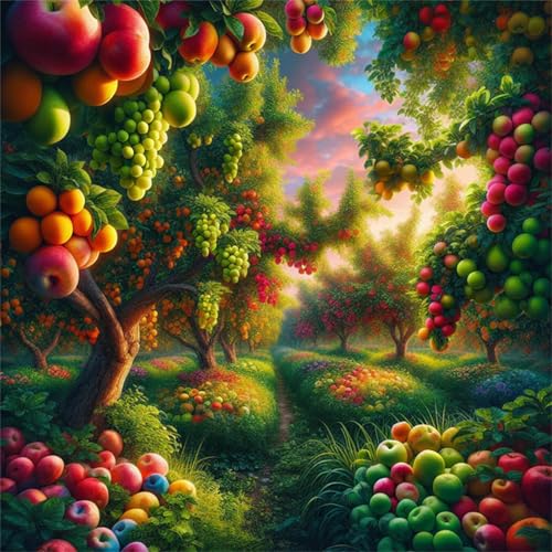 Puzzles 200 Teile Erwachsene,28x28 cm Lernspiel Herausforderung Spielzeug 200 Teile Obstgartenlandschaft Puzzles für Erwachsene von Yeecer