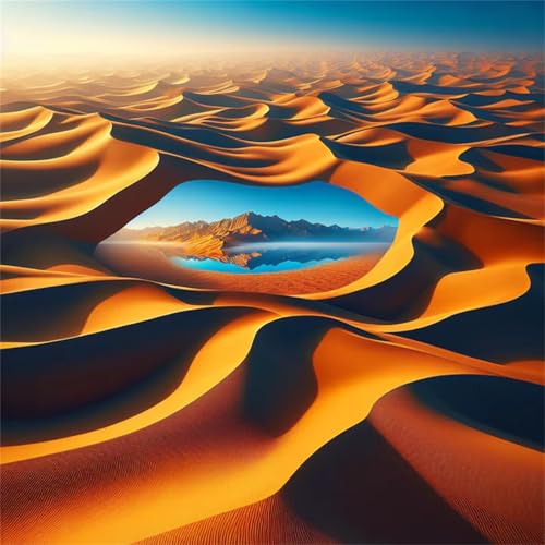 Puzzles 200 Teile Erwachsene,28x28 cm Lernspiel Herausforderung Spielzeug 200 Teile Wüstenseelandschaft Puzzles für Erwachsene von Yeecer