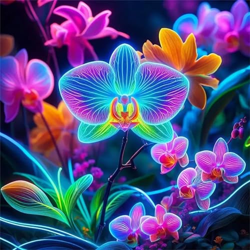 Puzzles 200 Teile Erwachsene,28x28 cm Lernspiel Herausforderung Spielzeug 200 Teile Wunderschöne Orchideen Puzzles für Erwachsene von Yeecer