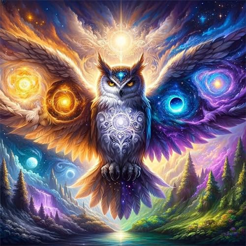 Puzzles 200 Teile Erwachsene,28x28cm Holzpuzzle, Puzzle für Erwachsenes Lernspiel Herausforderung Spielzeug 200 Teile Fantasie-Eulenlandschaft Puzzles für Erwachsene Kinder von Yeecer