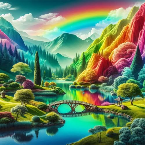 Puzzles 200 Teile Erwachsene,28x28cm Holzpuzzle, Puzzle für Erwachsenes Lernspiel Herausforderung Spielzeug 200 Teile Regenbogenlandschaft Puzzles für Erwachsene Kinder Puzzles 200 Teile Erwachsene,28x28cm Holzpuzzle, Puzzle für Erwachsenes Lernspiel Herausforderung Spielzeug 200 Teile Regenbogenlandschaft Puzzles für Erwachsene Kinder von Yeecer