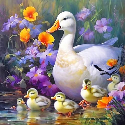 Puzzles 200 Teile Erwachsene,31x31cm Holzpuzzle, Puzzle für Erwachsenes Lernspiel Herausforderung Spielzeug 200 Teile Entenfamilie Landschaft Puzzles für Erwachsene Kinder von Yeecer