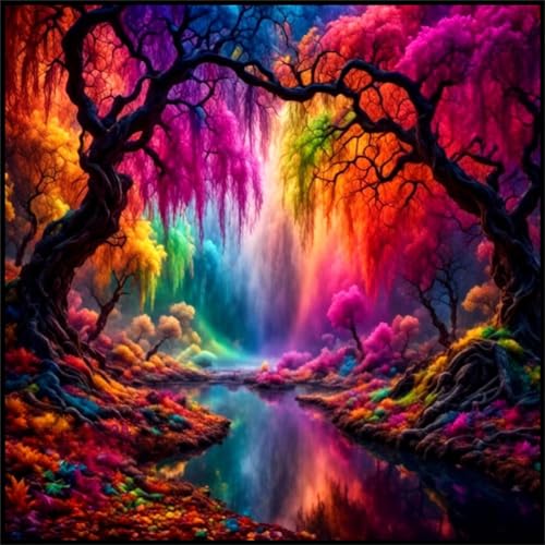 Puzzles 200 Teile Erwachsene,31x31cm Holzpuzzle, Puzzle für Erwachsenes Lernspiel Herausforderung Spielzeug 200 Teile Farbiger Baumsee Puzzles für Erwachsene Kinder von Yeecer