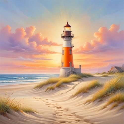 Puzzles 200 Teile Erwachsene,31x31cm Holzpuzzle, Puzzle für Erwachsenes Lernspiel Herausforderung Spielzeug 200 Teile Leuchtturm am Meer Puzzles für Erwachsene Kinder von Yeecer