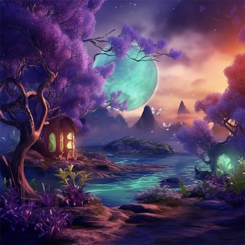 Puzzles 200 Teile Erwachsene,31x31cm Holzpuzzle, Puzzle für Erwachsenes Lernspiel Herausforderung Spielzeug 200 Teile Lila Baummärchen Puzzles für Erwachsene Kinder von Yeecer