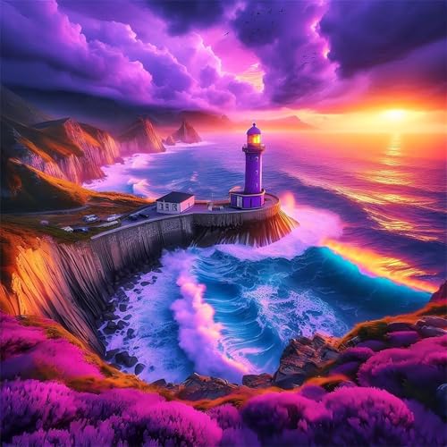 Puzzles 200 Teile Erwachsene,31x31cm Holzpuzzle, Puzzle für Erwachsenes Lernspiel Herausforderung Spielzeug 200 Teile Lila Leuchtturm Wolken Puzzles für Erwachsene Kinder Puzzles 200 Teile Erwachsene,31x31cm Holzpuzzle, Puzzle für Erwachsenes Lernspiel Herausforderung Spielzeug 200 Teile Lila Leuchtturm Wolken Puzzles für Erwachsene Kinder von Yeecer