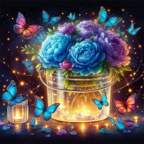 Puzzles 200 Teile Erwachsene,31x31cm Holzpuzzle, Puzzle für Erwachsenes Lernspiel Herausforderung Spielzeug 200 Teile Pfingstrose Schmetterling Puzzles für Erwachsene Kinder von Yeecer