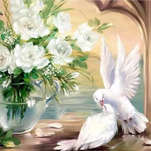Puzzles 200 Teile Erwachsene,31x31cm Holzpuzzle, Puzzle für Erwachsenes Lernspiel Herausforderung Spielzeug 200 Teile Weißer Blumenvogel Puzzles für Erwachsene Kinder von Yeecer