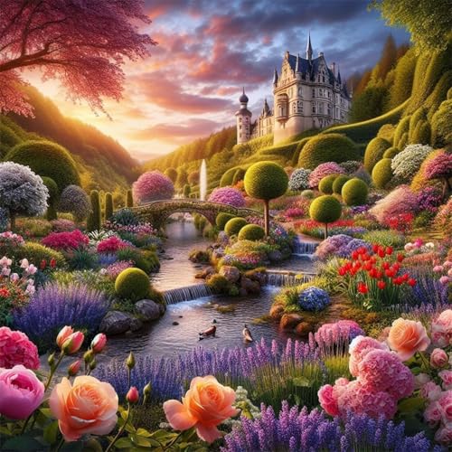 Puzzles 300 Teile Erwachsene,35x35cm Holzpuzzle, Puzzle für Erwachsenes Lernspiel Herausforderung Spielzeug 300 Teile Blumenschlosslandschaft Puzzles für Erwachsene Kinder Puzzles 300 Teile Erwachsene,35x35cm Holzpuzzle, Puzzle für Erwachsenes Lernspiel Herausforderung Spielzeug 300 Teile Blumenschlosslandschaft Puzzles für Erwachsene Kinder von Yeecer