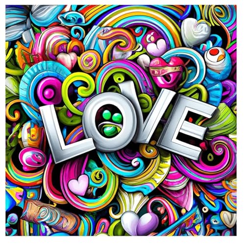 Puzzles 300 Teile Erwachsene,35x35cm Holzpuzzle, Puzzle für Erwachsenes Lernspiel Herausforderung Spielzeug 300 Teile Farbige Buchstaben Puzzles für Erwachsene Kinder von Yeecer