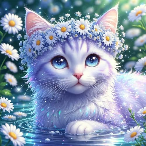 Puzzles 500 Teile Erwachsene,45x45 cm Lernspiel Herausforderung Spielzeug 500 Teile Daisy Lake Katze Puzzles für Erwachsene von Yeecer