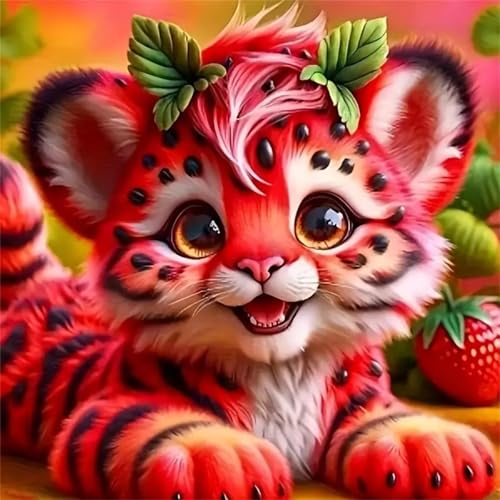 Puzzles 500 Teile Erwachsene,45x45 cm Lernspiel Herausforderung Spielzeug 500 Teile Erdbeertiger Puzzles für Erwachsene von Yeecer