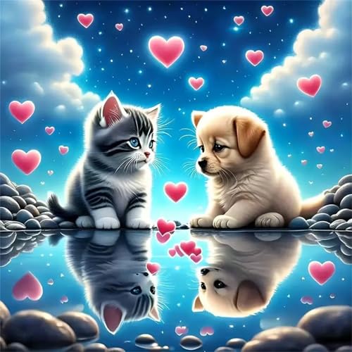 Puzzles 500 Teile Erwachsene,45x45 cm Lernspiel Herausforderung Spielzeug 500 Teile Katze Hund Spiegelung Puzzles für Erwachsene Puzzles 500 Teile Erwachsene,45x45 cm Lernspiel Herausforderung Spielzeug 500 Teile Katze Hund Spiegelung Puzzles für Erwachsene von Yeecer