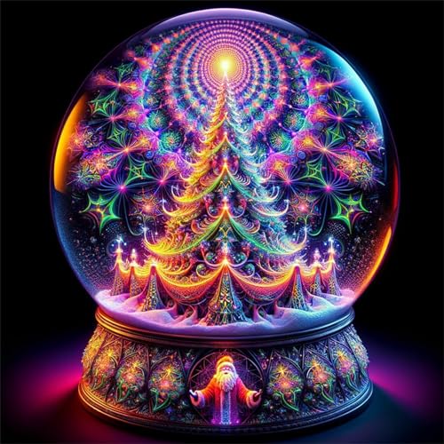 Puzzles 500 Teile Erwachsene,45x45 cm Lernspiel Herausforderung Spielzeug 500 Teile Kristall-Weihnachtskugel Puzzles für Erwachsene von Yeecer
