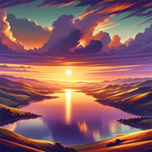 Puzzles 500 Teile Erwachsene,45x45 cm Lernspiel Herausforderung Spielzeug 500 Teile Landschaft See Sonnenuntergang Puzzles für Erwachsene Puzzles 500 Teile Erwachsene,45x45 cm Lernspiel Herausforderung Spielzeug 500 Teile Landschaft See Sonnenuntergang Puzzles für Erwachsene von Yeecer
