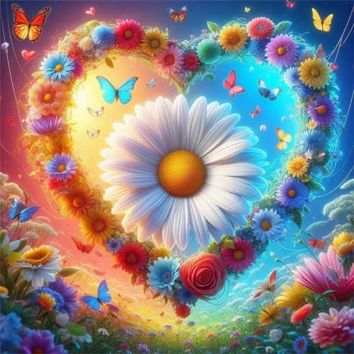 Puzzles 500 Teile Erwachsene,45x45 cm Lernspiel Herausforderung Spielzeug 500 Teile Liebeskranz Puzzles für Erwachsene von Yeecer