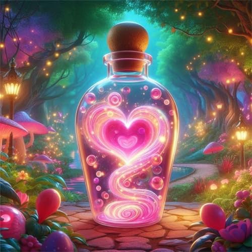 Puzzles 500 Teile Erwachsene,45x45 cm Lernspiel Herausforderung Spielzeug 500 Teile Liebevolle Flaschenlandschaft Puzzles für Erwachsene von Yeecer