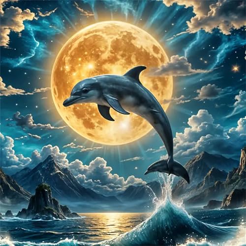 Puzzles 500 Teile Erwachsene,45x45 cm Lernspiel Herausforderung Spielzeug 500 Teile Mondscheindelfin Puzzles für Erwachsene Puzzles 500 Teile Erwachsene,45x45 cm Lernspiel Herausforderung Spielzeug 500 Teile Mondscheindelfin Puzzles für Erwachsene von Yeecer