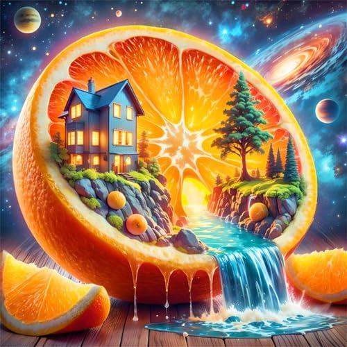Puzzles 500 Teile Erwachsene,45x45 cm Lernspiel Herausforderung Spielzeug 500 Teile Orange Landschaft Puzzles für Erwachsene von Yeecer