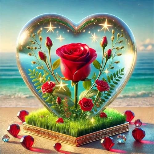 Puzzles 500 Teile Erwachsene,45x45 cm Lernspiel Herausforderung Spielzeug 500 Teile Rosenpflanzenstrand Puzzles für Erwachsene von Yeecer