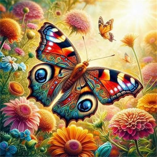 Puzzles 500 Teile Erwachsene,45x45 cm Lernspiel Herausforderung Spielzeug 500 Teile Schmetterlingsblumen Puzzles für Erwachsene von Yeecer