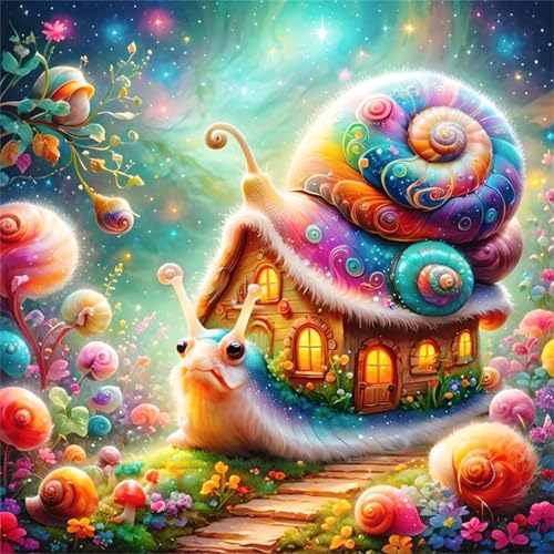 Puzzles 500 Teile Erwachsene,45x45 cm Lernspiel Herausforderung Spielzeug 500 Teile Schneckenhaus Puzzles für Erwachsene von Yeecer