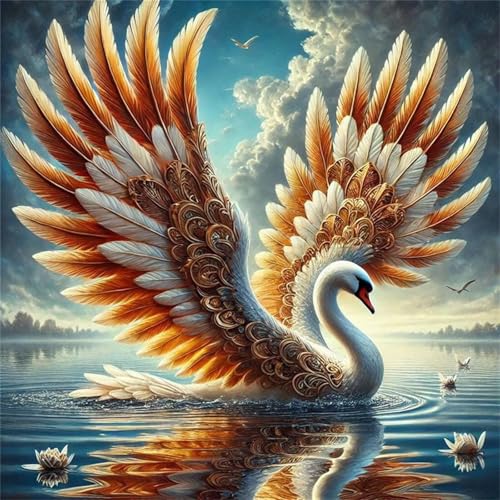 Puzzles 500 Teile Erwachsene,45x45 cm Lernspiel Herausforderung Spielzeug 500 Teile Schwanenflügel Puzzles für Erwachsene von Yeecer