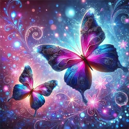 Puzzles 500 Teile Erwachsene,45x45 cm Lernspiel Herausforderung Spielzeug 500 Teile Sternenlicht-Schmetterling Puzzles für Erwachsene von Yeecer