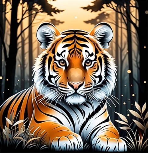 Puzzles 500 Teile Erwachsene,45x45 cm Lernspiel Herausforderung Spielzeug 500 Teile Tigertier Puzzles für Erwachsene von Yeecer