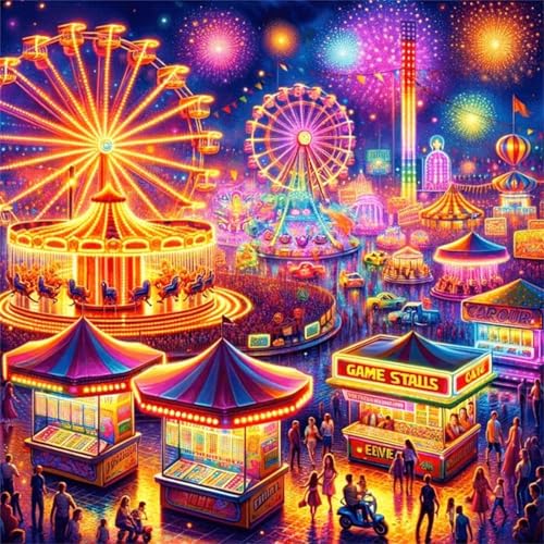 Puzzles 500 Teile Erwachsene,45x45 cm Lernspiel Herausforderung Spielzeug 500 Teile Vergnügungsparknacht Puzzles für Erwachsene Puzzles 500 Teile Erwachsene,45x45 cm Lernspiel Herausforderung Spielzeug 500 Teile Vergnügungsparknacht Puzzles für Erwachsene von Yeecer
