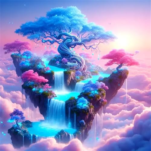 Puzzles 500 Teile Erwachsene,45x45 cm Lernspiel Herausforderung Spielzeug 500 Teile Wunderlandbäume Puzzles für Erwachsene von Yeecer