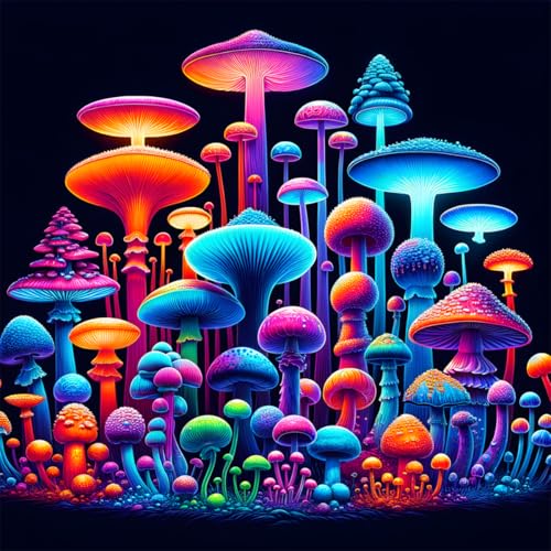 Puzzles 500 Teile Erwachsene,45x45cm Holzpuzzle, Puzzle für Erwachsenes Lernspiel Herausforderung Spielzeug 500 Teile Bunte Pilze Puzzles für Erwachsene Kinder Puzzles 500 Teile Erwachsene,45x45cm Holzpuzzle, Puzzle für Erwachsenes Lernspiel Herausforderung Spielzeug 500 Teile Bunte Pilze Puzzles für Erwachsene Kinder von Yeecer