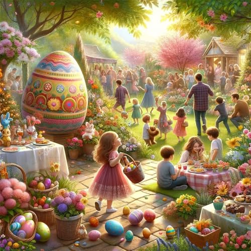 Puzzles 500 Teile Erwachsene,45x45cm Holzpuzzle, Puzzle für Erwachsenes Lernspiel Herausforderung Spielzeug 500 Teile Osterparty-Landschaft Puzzles für Erwachsene Kinder Puzzles 500 Teile Erwachsene,45x45cm Holzpuzzle, Puzzle für Erwachsenes Lernspiel Herausforderung Spielzeug 500 Teile Osterparty-Landschaft Puzzles für Erwachsene Kinder von Yeecer