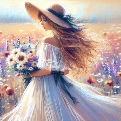 Puzzles 500 Teile Erwachsene,45x45cm Holzpuzzle, Puzzle für Erwachsenes Lernspiel Herausforderung Spielzeug 500 Teile Schöne Mädchenlandschaft Puzzles für Erwachsene Kinder von Yeecer