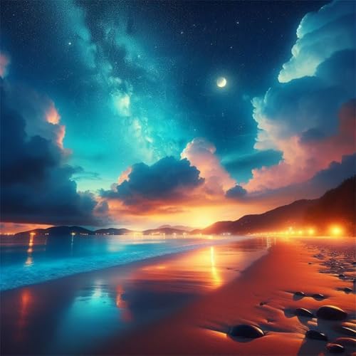 Puzzles 500 Teile Erwachsene,45x45cm Holzpuzzle, Puzzle für Erwachsenes Lernspiel Herausforderung Spielzeug 500 Teile Strand bei Nacht Puzzles für Erwachsene Kinder Puzzles 500 Teile Erwachsene,45x45cm Holzpuzzle, Puzzle für Erwachsenes Lernspiel Herausforderung Spielzeug 500 Teile Strand bei Nacht Puzzles für Erwachsene Kinder von Yeecer