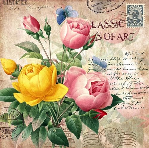 Puzzles 500 Teile Erwachsene,45x45cm Holzpuzzle, Puzzle für Erwachsenes Lernspiel Herausforderung Spielzeug 500 Teile Vintage Rosenblüten Puzzles für Erwachsene Kinder Puzzles 500 Teile Erwachsene,45x45cm Holzpuzzle, Puzzle für Erwachsenes Lernspiel Herausforderung Spielzeug 500 Teile Vintage Rosenblüten Puzzles für Erwachsene Kinder von Yeecer