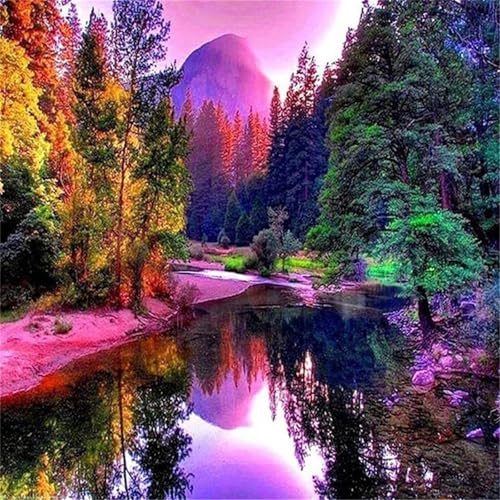 Puzzles 500 Teile Erwachsene,45x45cm Holzpuzzle, Puzzle für Erwachsenes Lernspiel Herausforderung Spielzeug 500 Teile Waldseelandschaft Puzzles für Erwachsene Kinder von Yeecer