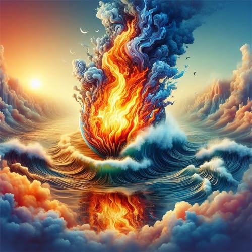 Puzzles 500 Teile Erwachsene,48x48cm Holzpuzzle, Puzzle für Erwachsenes Lernspiel Herausforderung Spielzeug 500 Teile Abstrakte Flammenlandschaft Puzzles für Erwachsene Kinder Puzzles 500 Teile Erwachsene,48x48cm Holzpuzzle, Puzzle für Erwachsenes Lernspiel Herausforderung Spielzeug 500 Teile Abstrakte Flammenlandschaft Puzzles für Erwachsene Kinder von Yeecer