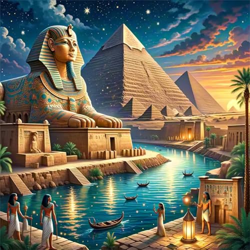 Puzzles 70 Teile Erwachsene,16x16 cm Lernspiel Herausforderung Spielzeug 70 Teile Ägyptische Statue Pyramide Puzzles für Erwachsene von Yeecer