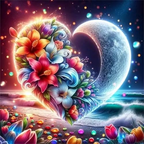 Puzzles 70 Teile Erwachsene,16x16 cm Lernspiel Herausforderung Spielzeug 70 Teile Blumenherzlandschaft Puzzles für Erwachsene von Yeecer
