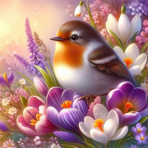 Puzzles 70 Teile Erwachsene,16x16 cm Lernspiel Herausforderung Spielzeug 70 Teile Blumensperling Vögel Puzzles für Erwachsene von Yeecer