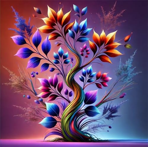 Puzzles 70 Teile Erwachsene,16x16 cm Lernspiel Herausforderung Spielzeug 70 Teile Bunter Blätterbaum Puzzles für Erwachsene von Yeecer