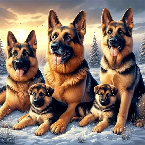 Puzzles 70 Teile Erwachsene,16x16 cm Lernspiel Herausforderung Spielzeug 70 Teile Deutsche Schäferhunde Puzzles für Erwachsene von Yeecer