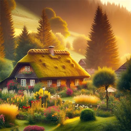 Puzzles 70 Teile Erwachsene,16x16 cm Lernspiel Herausforderung Spielzeug 70 Teile Dorfhüttenlandschaft Puzzles für Erwachsene Puzzles 70 Teile Erwachsene,16x16 cm Lernspiel Herausforderung Spielzeug 70 Teile Dorfhüttenlandschaft Puzzles für Erwachsene von Yeecer