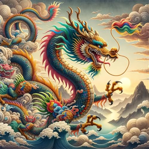 Puzzles 70 Teile Erwachsene,16x16 cm Lernspiel Herausforderung Spielzeug 70 Teile Drachenlandschaft Puzzles für Erwachsene von Yeecer
