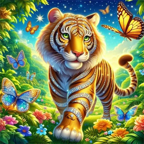 Puzzles 70 Teile Erwachsene,16x16 cm Lernspiel Herausforderung Spielzeug 70 Teile Dschungeltigerschmetterling Puzzles für Erwachsene von Yeecer
