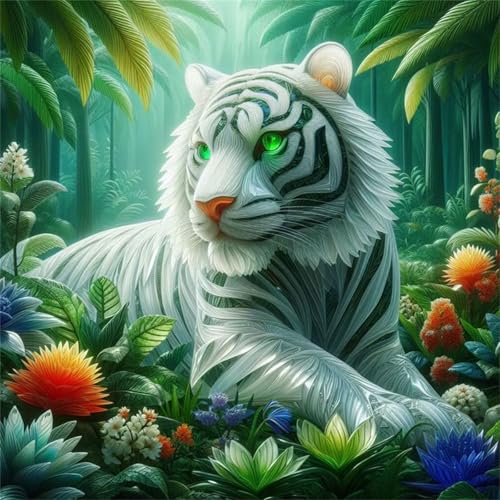 Puzzles 70 Teile Erwachsene,16x16 cm Lernspiel Herausforderung Spielzeug 70 Teile Dschungeltigertier Puzzles für Erwachsene von Yeecer