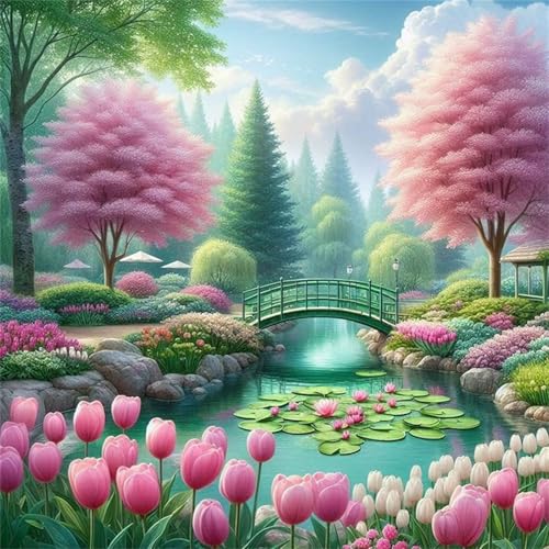 Puzzles 70 Teile Erwachsene,16x16 cm Lernspiel Herausforderung Spielzeug 70 Teile Frühlingsparkblumen Puzzles für Erwachsene von Yeecer