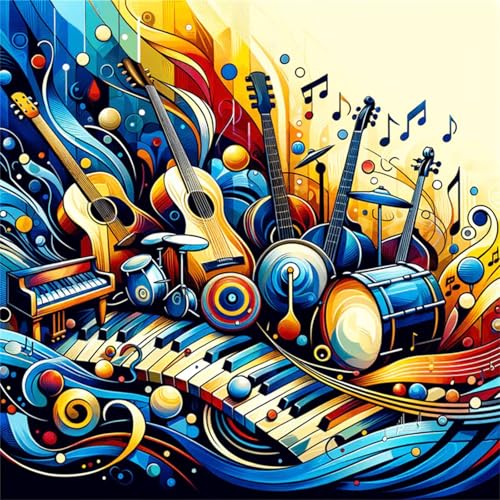 Puzzles 70 Teile Erwachsene,16x16 cm Lernspiel Herausforderung Spielzeug 70 Teile Gitarreninstrument Musik Puzzles für Erwachsene von Yeecer